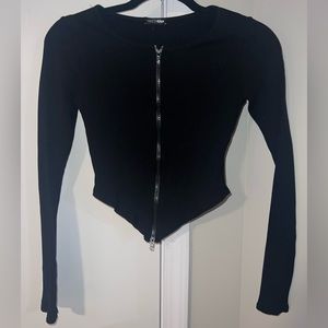 Long Sleeve Zip-Up Top